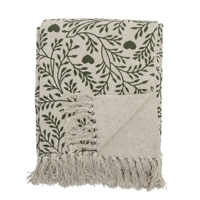Bloomingville / Prehoz z recyklovanej bavlny Maribelle Green 160 x 130 cm