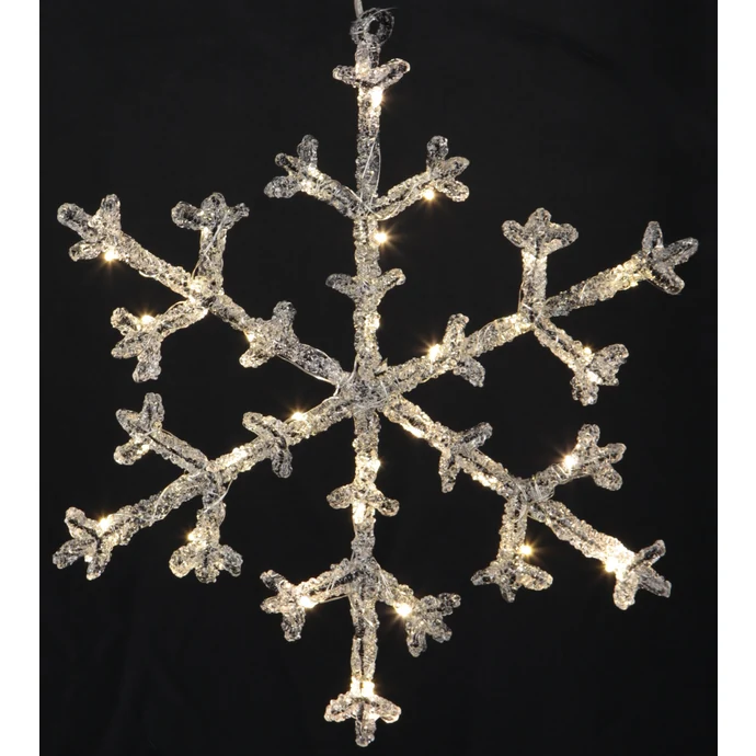 STAR TRADING / Dekoratívna svietiaca vločka Icy 30 cm