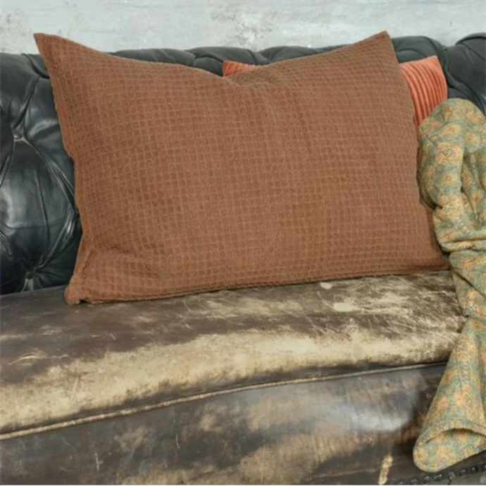 Jeanne d'Arc Living / Bavlněný povlak na polštář Sugar Almond Vaffle 50x70cm