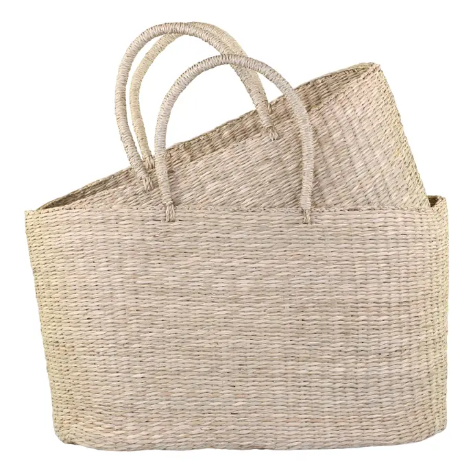 Chic Antique / Taška z mořské trávy Wicker Beach Bag