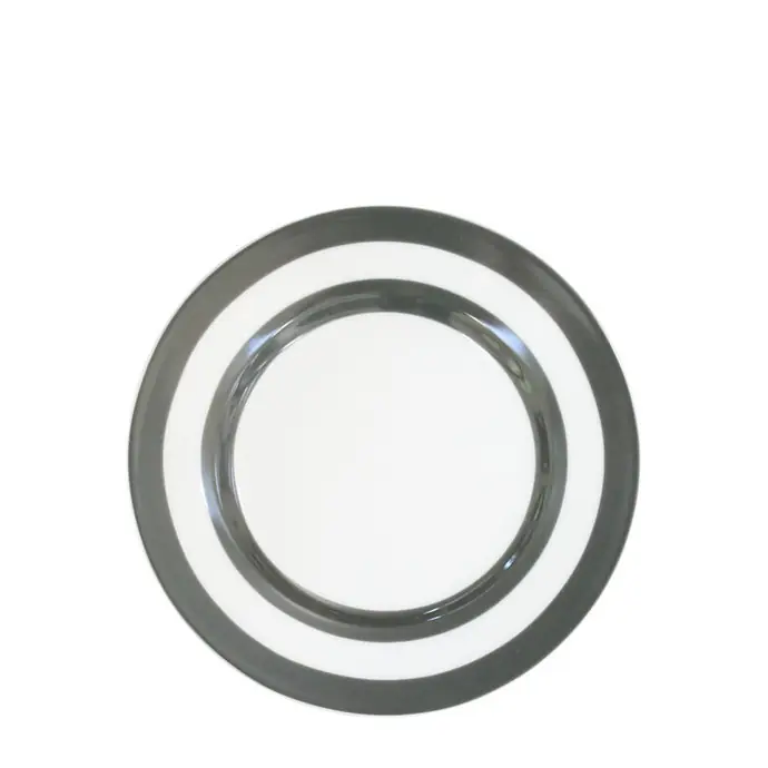 Krasilnikoff / Dezertní talíř Charcoal Stripes 20 cm