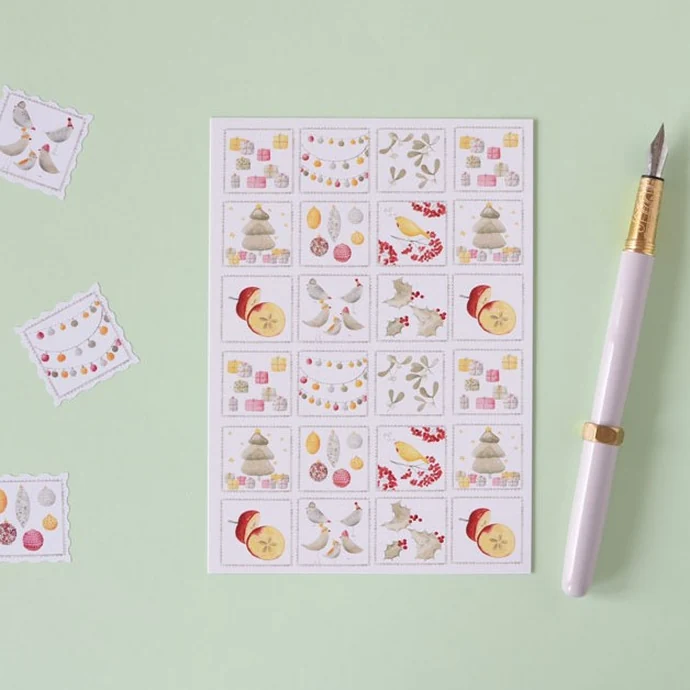 MANKAI Paper / Vianočná pohľadnica Známky