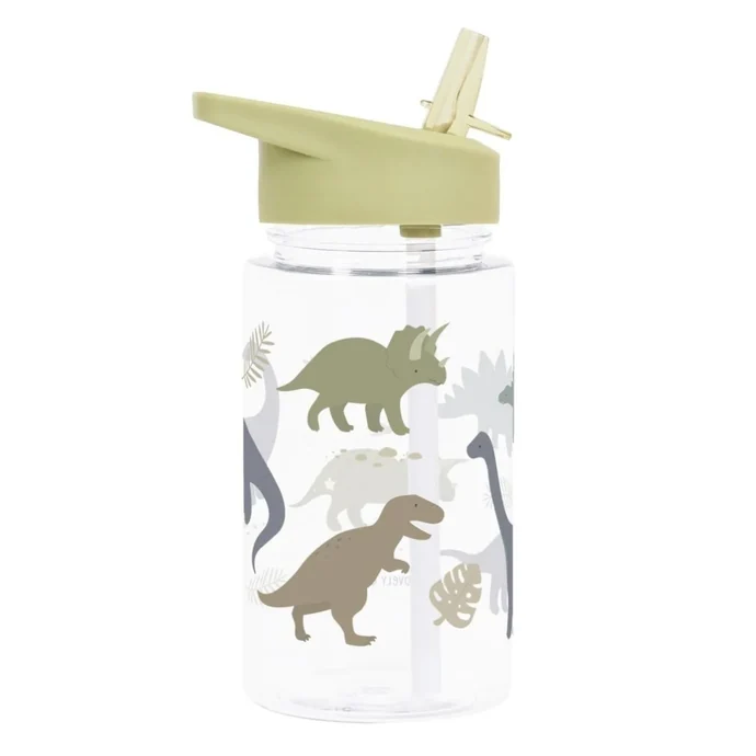 A Little Lovely Company / Detská fľaša so slamkou Dinosaurus 450 ml