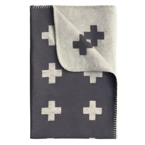 Pia Wallén / Deka Cross Blanket Grey 150x250