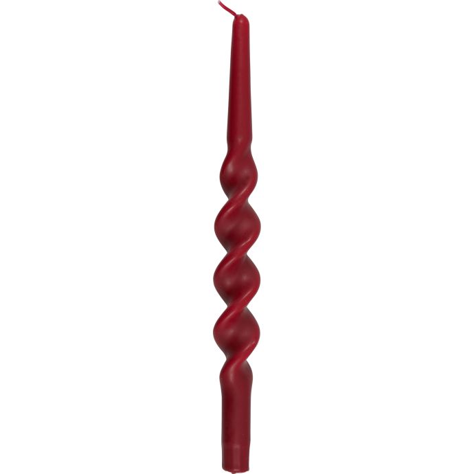 GREEN GATE / Vysoká svíčka Light Semi Twisted Red Large - Set 2 ks