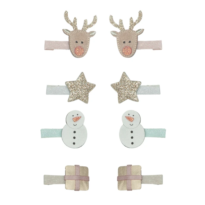 MIMI & LULA / Sponky do vlasov Reindeer mini – sada 8 ks