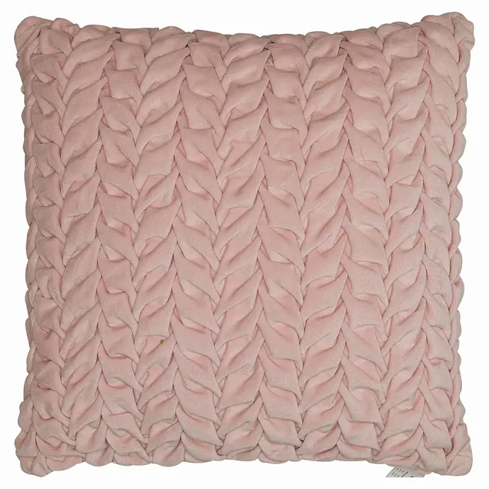 GREEN GATE / Sametový povlak na polštář Braided Pale Pink