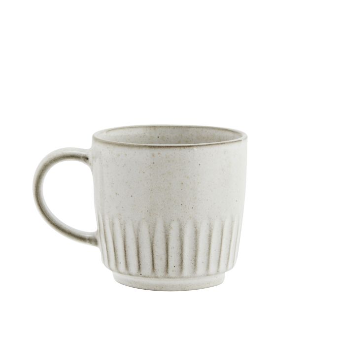 MADAM STOLTZ / Kameninový hrnek Off White 400 ml