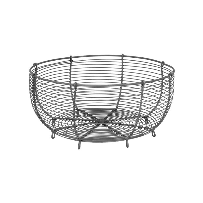 Strömshaga / Drátěný košík Round Zinc - large