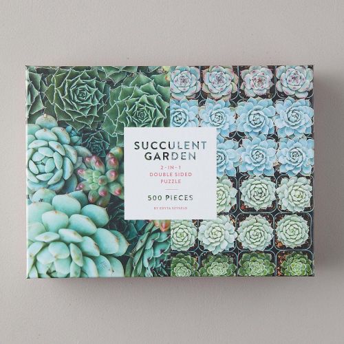  / Oboustranné puzzle Succulent Garden - 500 dílků
