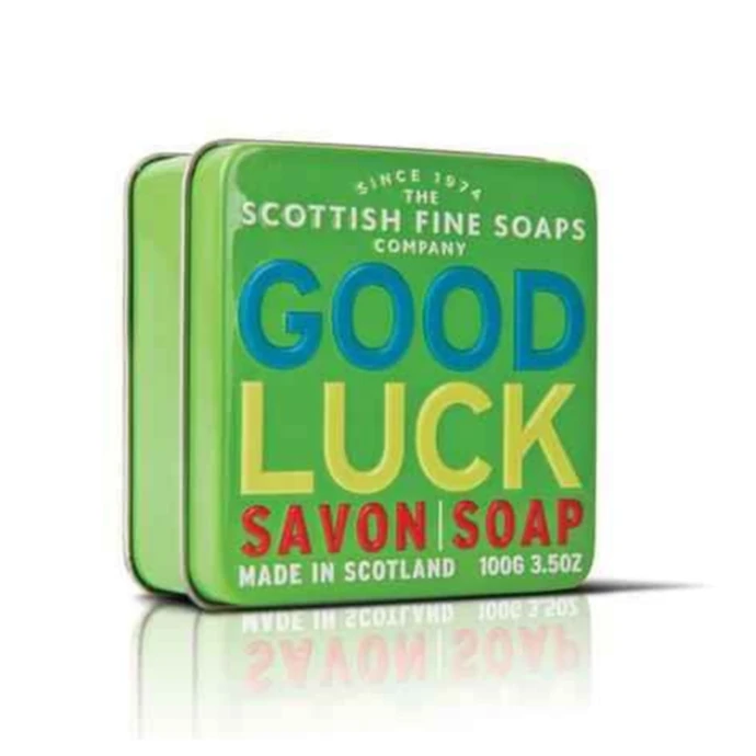 SCOTTISH FINE SOAPS / Mydlo v plechovej krabičke - Veľa šťastia