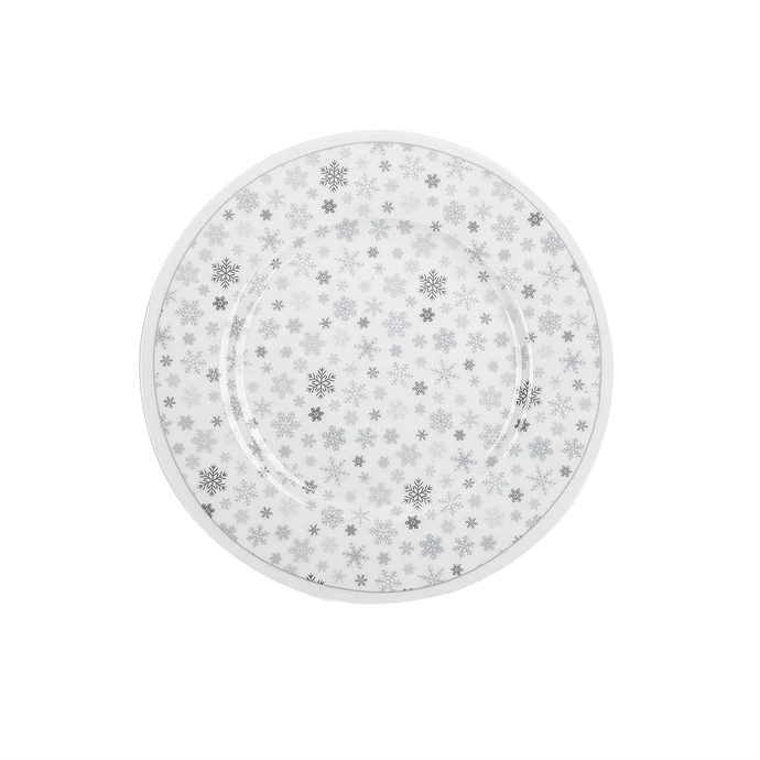 Krasilnikoff / Porcelánový dezertní talíř Snowflakes 20,5 cm