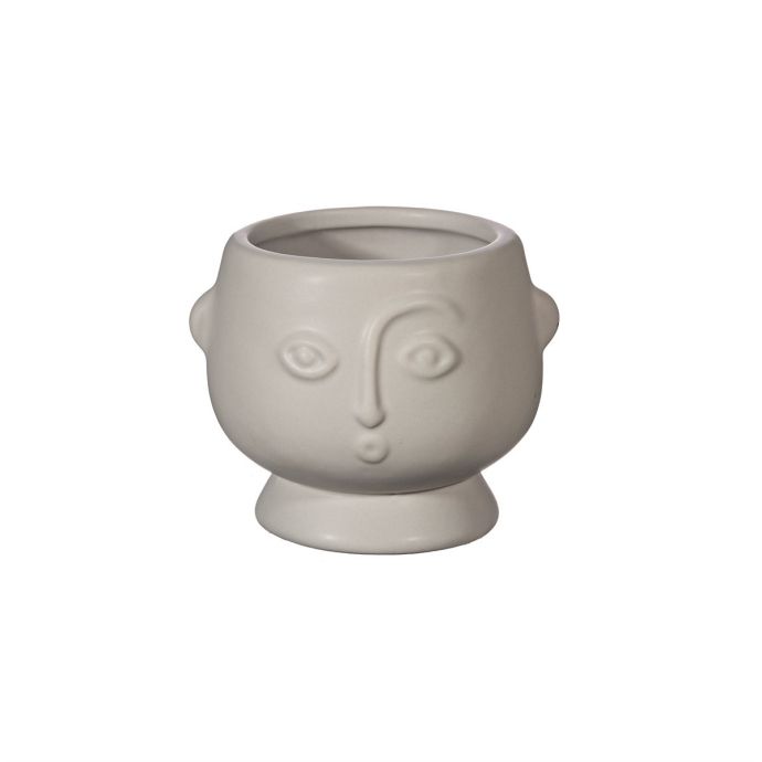 sass & belle / Obal na kvetináč Small Face Matt Grey