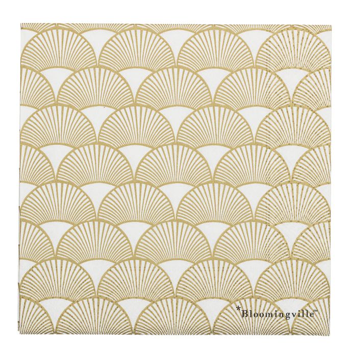 Bloomingville / Papírové ubrousky Gold Paper