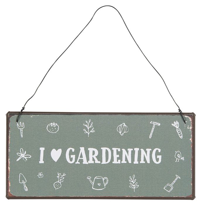 IB LAURSEN / Plechová ceduľa I Love Gardening