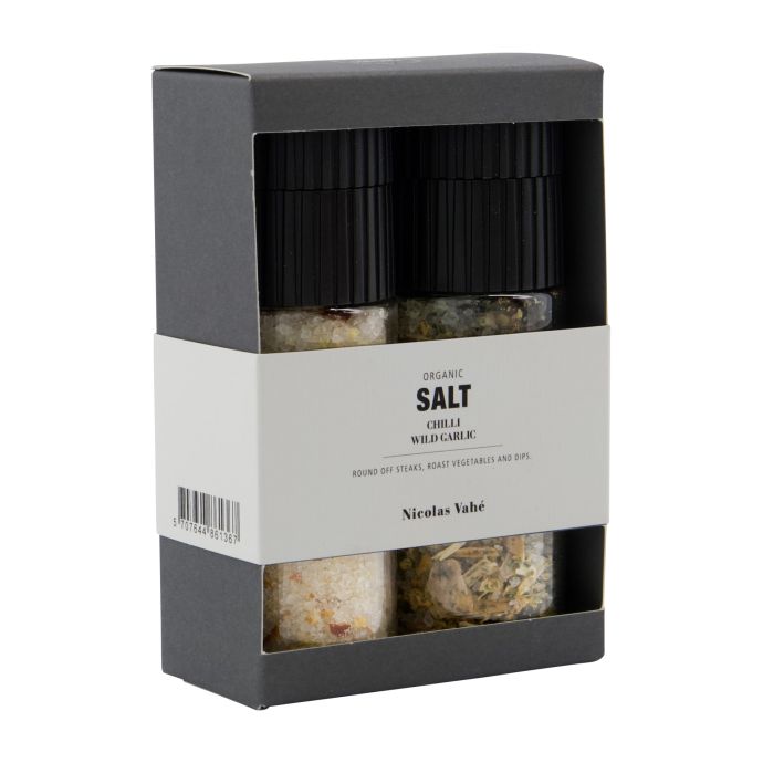 Nicolas Vahé / Darčeková kolekcia solí Nicolas Vahé - Organic Chilli salt & Wild garlic