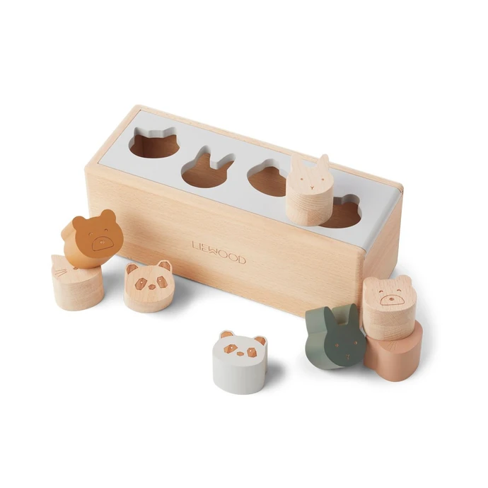 LIEWOOD / Detská drevená hračka Midas Puzzle Box Grey