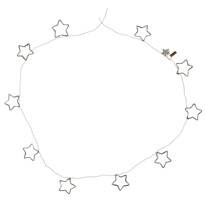 IB LAURSEN / Vánoční zinkový řetěz Stars Zinc 140 cm
