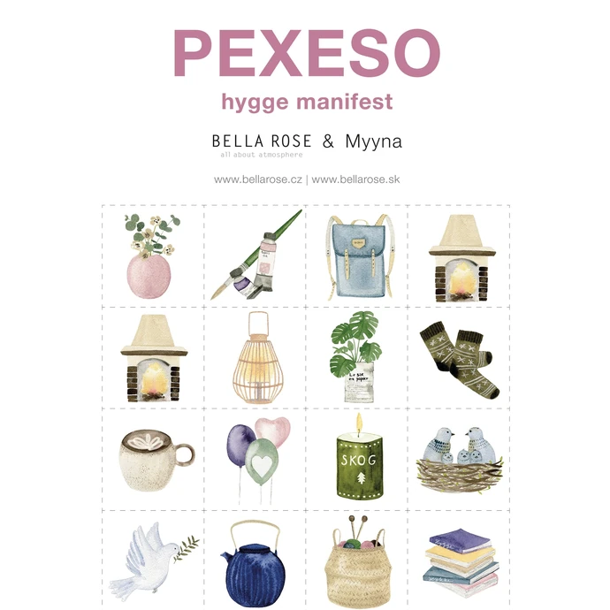 Bella Rose / Papierové pexeso Hygge Manifest