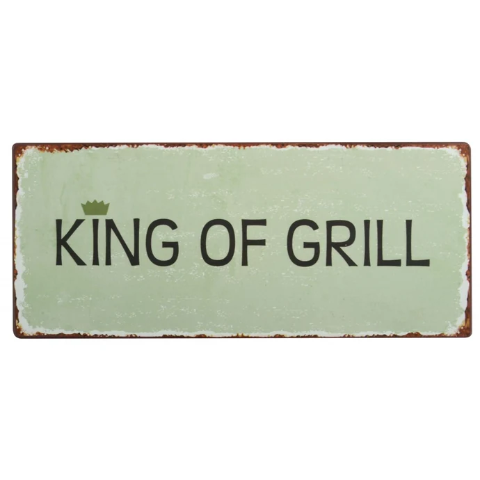 IB LAURSEN / Plechová ceduľa King of grill