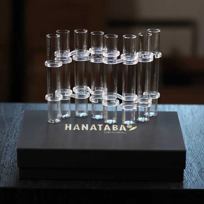 HANATABA / Sklenená váza Flower Flute – set 8 ks