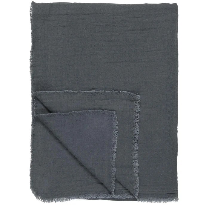 IB LAURSEN / Bavlnený pléd Historical Blue 130×170 cm