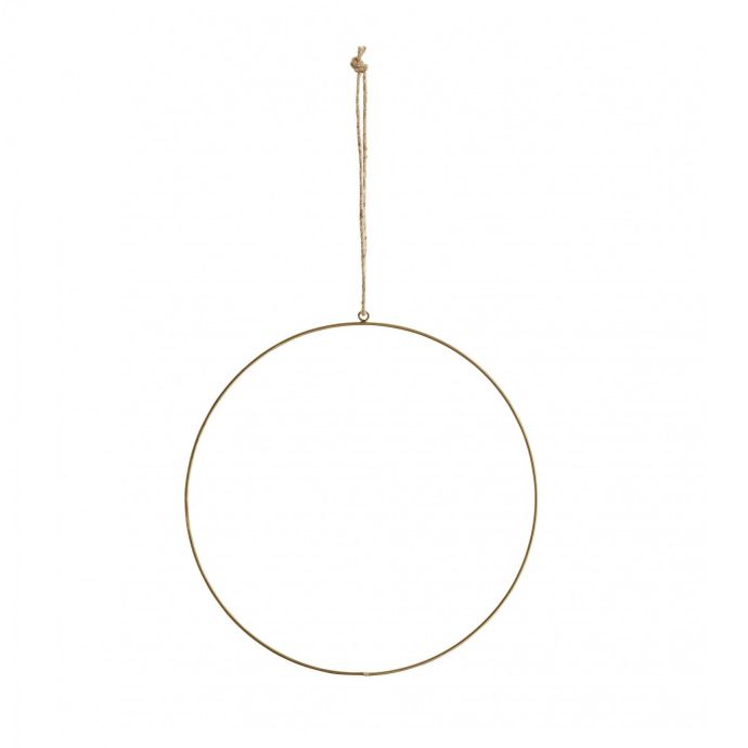 MADAM STOLTZ / Závesný kruh na dekorovanie Antique brass 30 cm