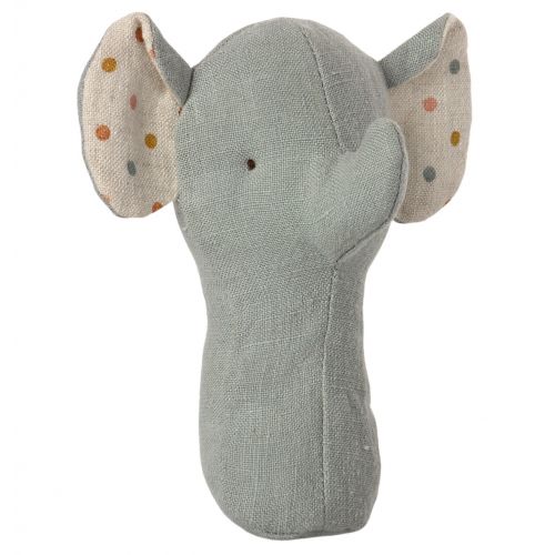 Maileg / Látkové chrastítko Lullaby Friends Elephant Blue