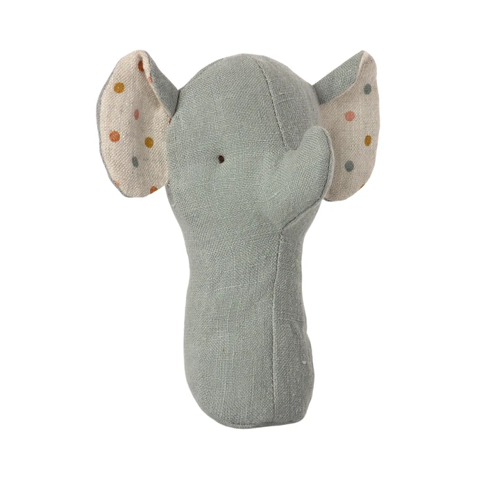Maileg / Látkové chrastítko Lullaby Friends Elephant Blue