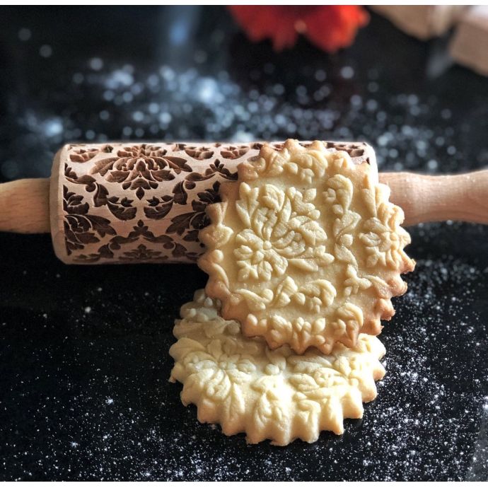Goody Woody / Embosovaný valček na cesto Damask - malý