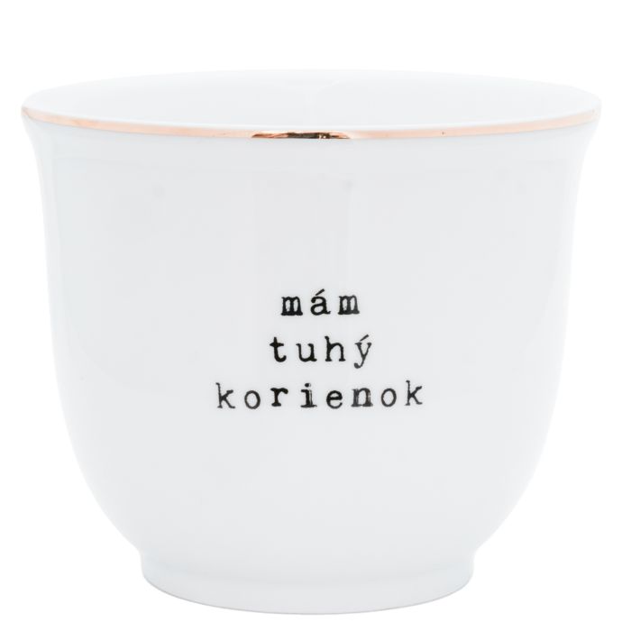Bella Rose / Porcelánový obal na květináč Mám tuhý korienok 13 cm - SK