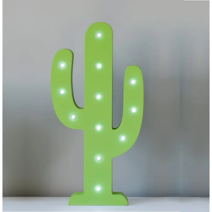 Smiling Faces / Svietiaci zelený LED kaktus