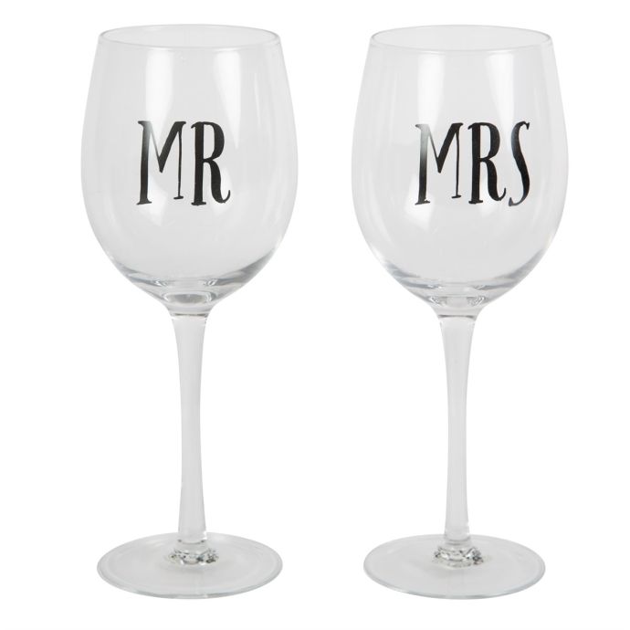 sass & belle / Poháre na víno Mr & Mrs