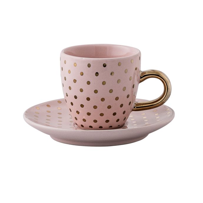 Bloomingville / Šálek s podšálkem Henrietta Gold dots