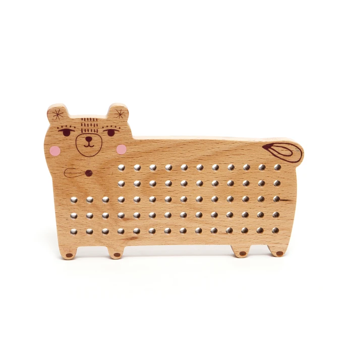 PETIT MONKEY / Dřevěná provlékací hračka Bear