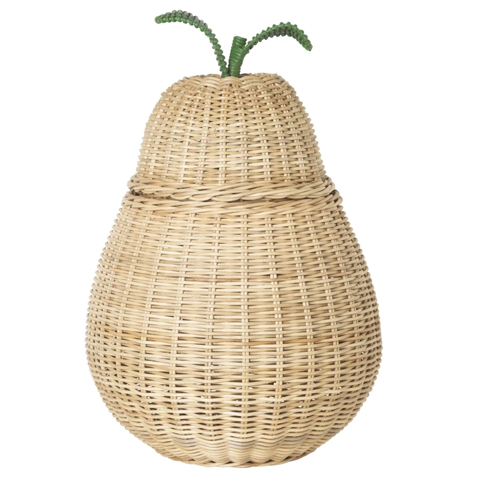Ferm Living / Prútený kôš s vekom Pear