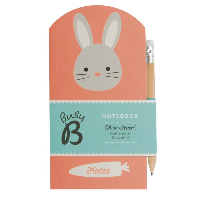 Busy B / Poznámkový bloček s ceruzkou Bunny Cute