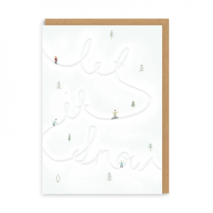 Ohh Deer / Vánoční přání s obálkou Let it Snow A6