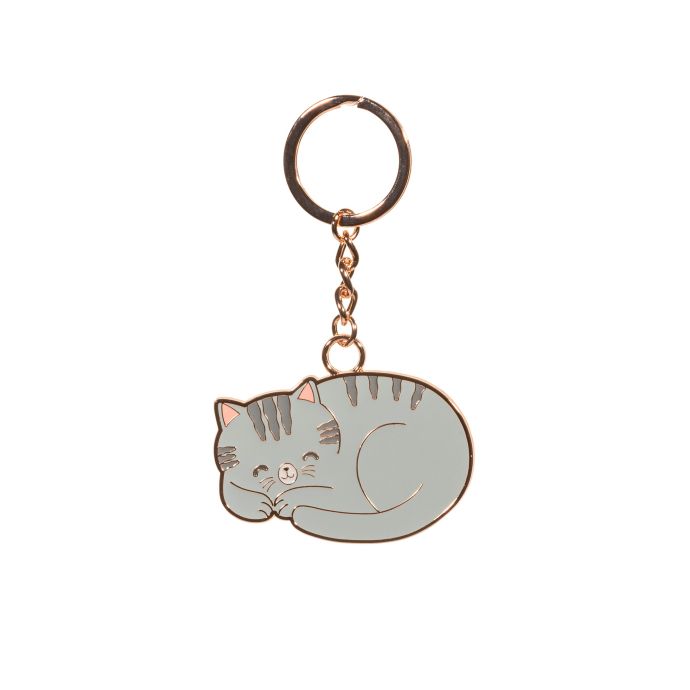 Kovová klíčenka Grey Cat | Bella Rose
