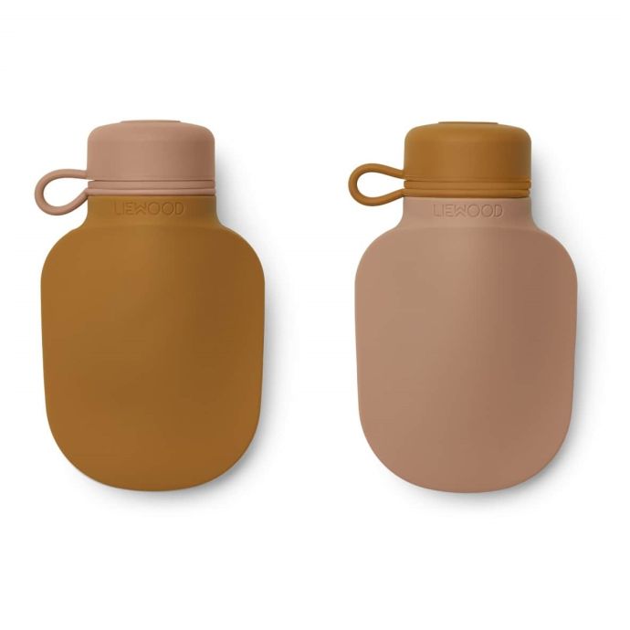 LIEWOOD / Detská fľaša na smoothie Silvia Mustard/Dark Rose
