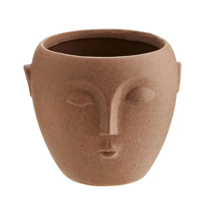 MADAM STOLTZ / Obal na květináč Terracotta Face 10,5 cm