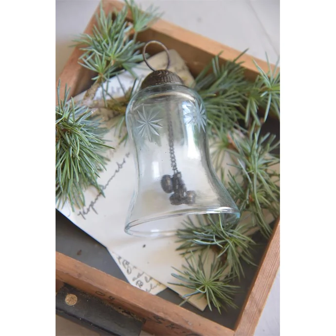 Jeanne d'Arc Living / Vánoční ozdoba zvoneček Glass Cutting