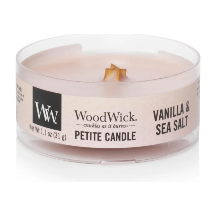 WoodWick / Vonná svíčka WoodWick Petite - Vanilla and Sea Salt 31 g