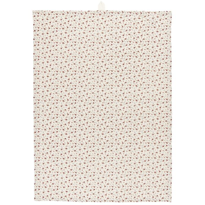 IB LAURSEN / Bavlnená utierka Ida Natural Flowers 50x70 cm