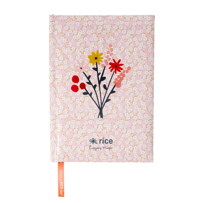 rice / Linkovaný zápisník Flowers A5