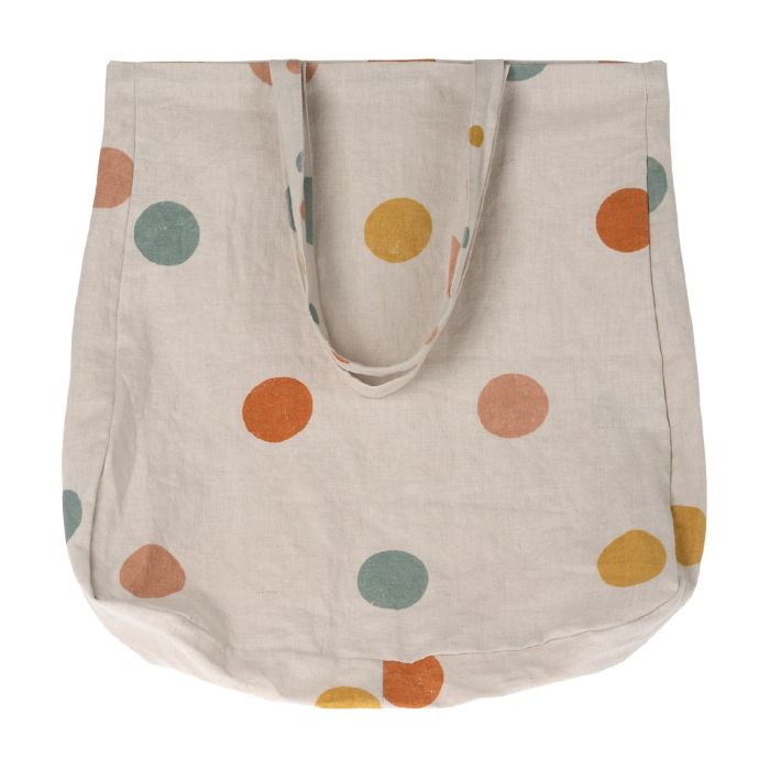 Maileg / Ľanová taška Tote Multi Dots - large