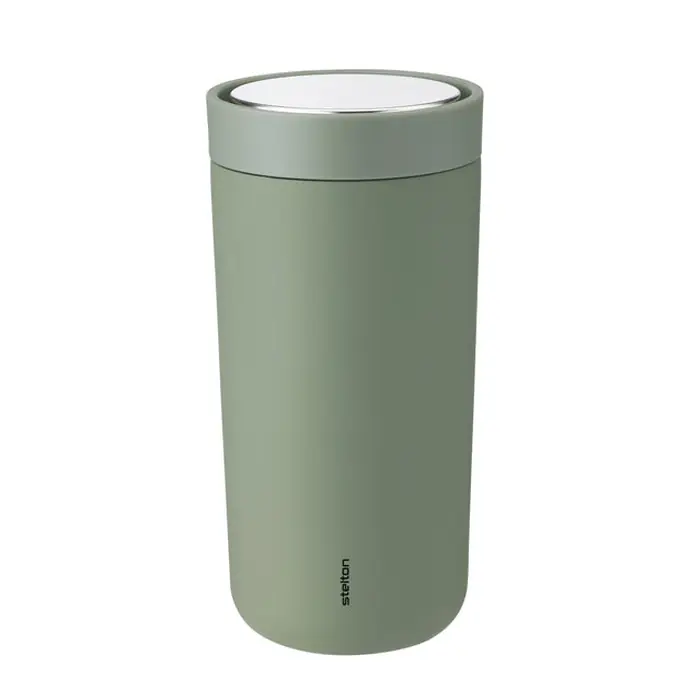 Stelton / Nerezový termohrnek To Go Click Soft Army 400 ml