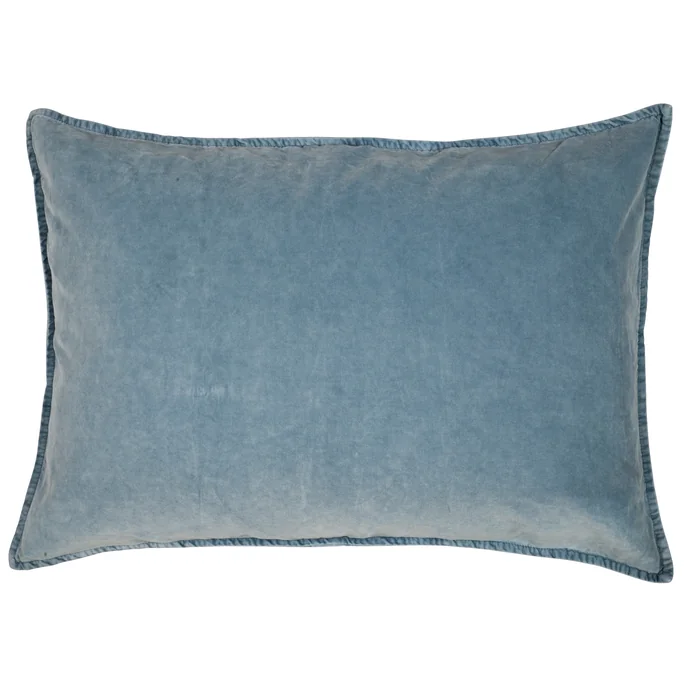 IB LAURSEN / Povlak na polštář Velvet Dusty blue 50x70