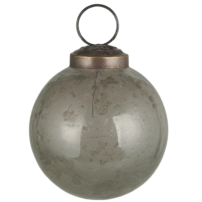 Ib Laursen / Vianočná ozdoba Pebbled Glass Grey 6 cm