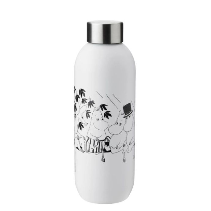 Stelton / Nerezová fľaša Keep Cool White Moomin 750 ml